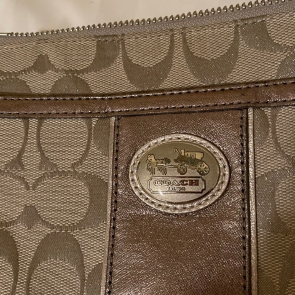 Coach Gray & Silver Crossbody Purse - Picture 3 of 3